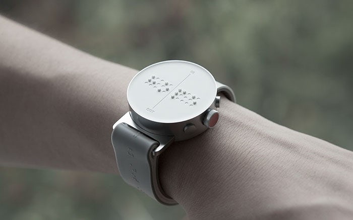 blind people braille smartwatch dot 7