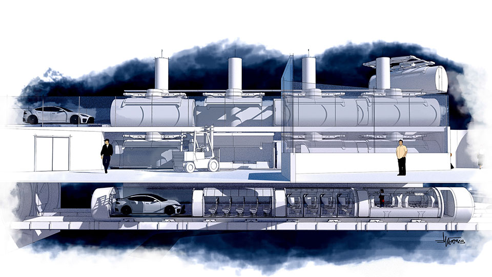 Argo Design показала, как будут выглядеть терминалы и капсулы Hyperloop