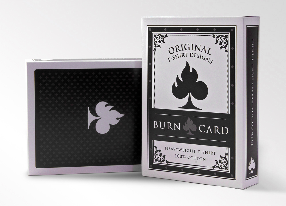Оригинальная упаковка для футболок бренда Burn Card Clothing