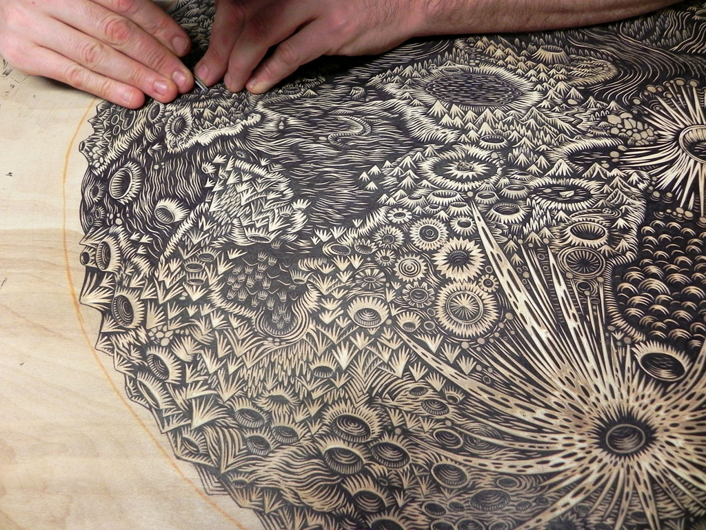 Потрясающая ксилография от арт-студии Tugboat Printshop