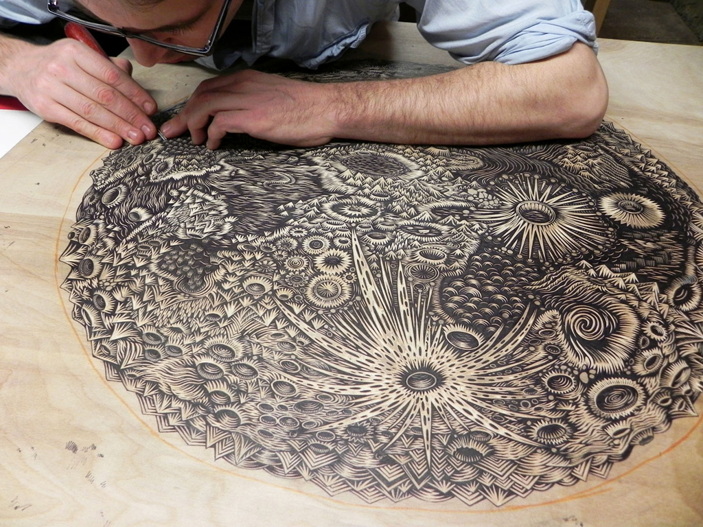 Потрясающая ксилография от арт-студии Tugboat Printshop