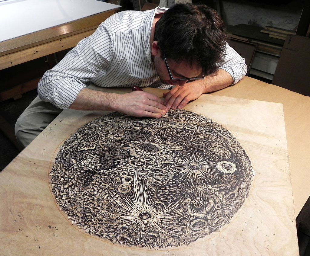 Потрясающая ксилография от арт-студии Tugboat Printshop