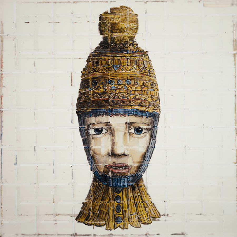 Анаморфный рисунок в кубе