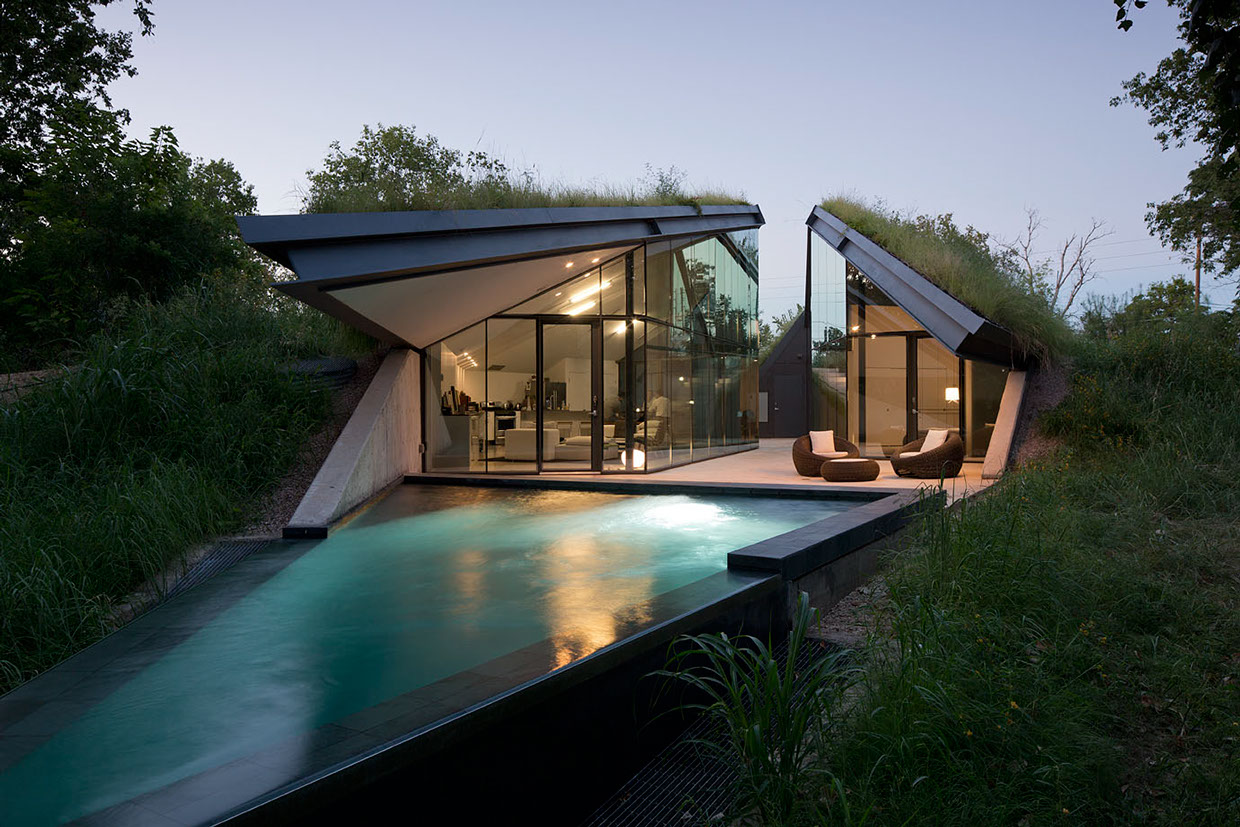 Дом Edgeland Residence на берегу реки Колорадо от компании Bercy Chen Studio