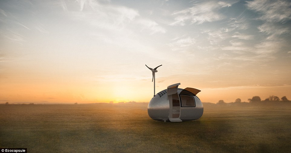 Egg shaped eco home яйцеобразный дом с солнечной батареей Ecocapsule от Nicearchitects