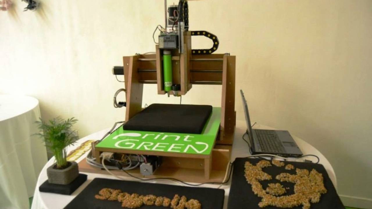PrintGREEN - 3D-принтер, печатающий "зеленые" живые надписи и рисунки