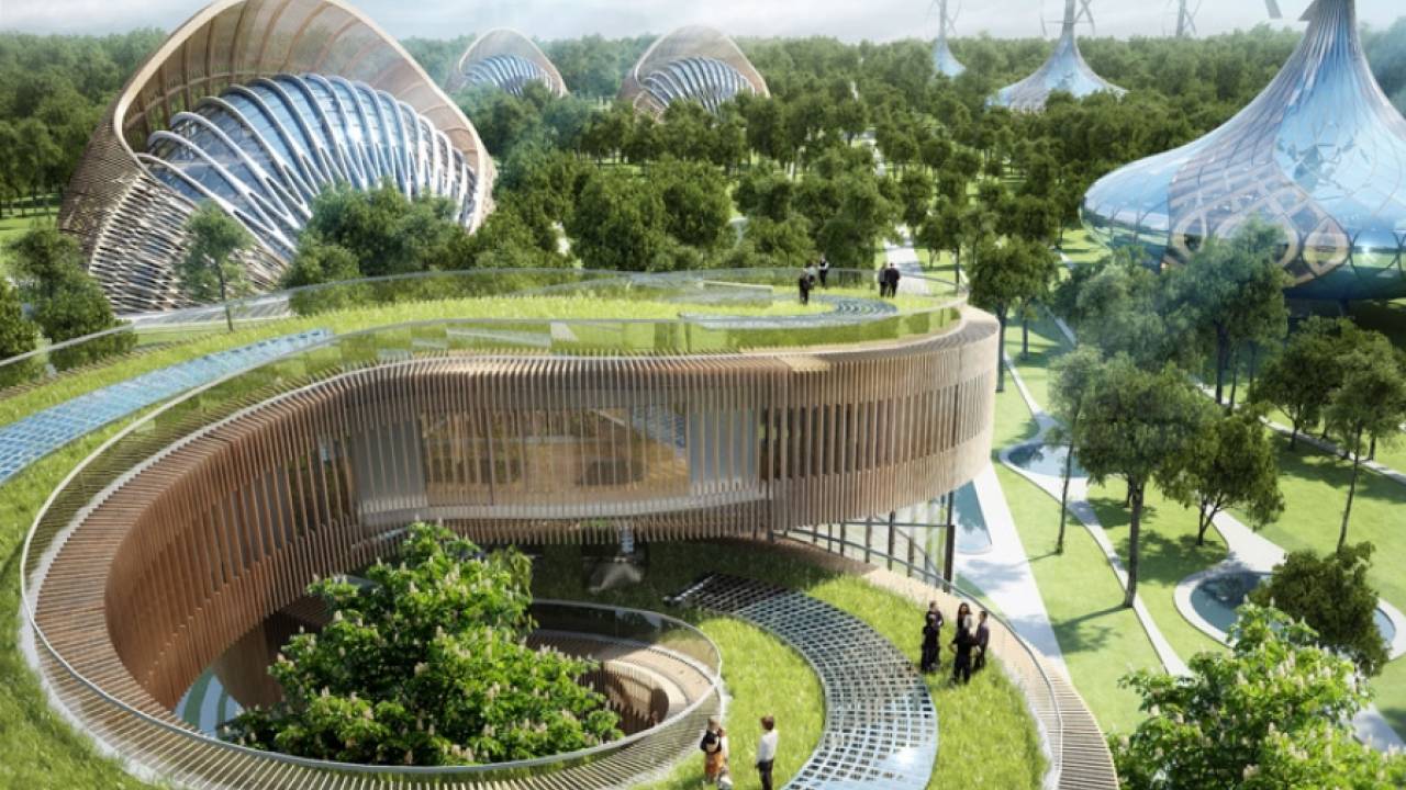 Концепция экологически направленного строительства в The Flavours Orchard, Китай.