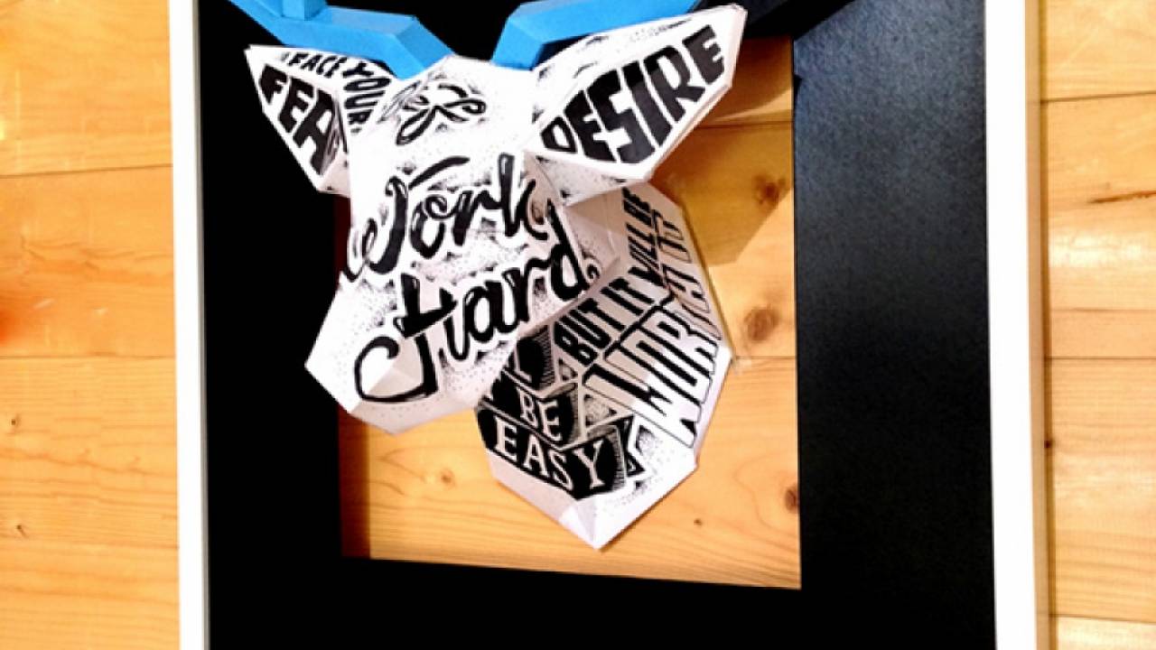 "The Typographic Deer Head" от дизайнера Craig Black