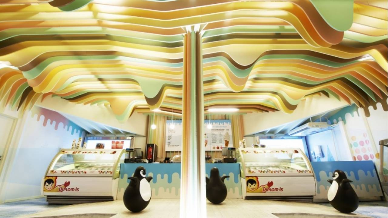Магазин мороженого Ice Cream Castle от дизайн-студии Scenario Interior Architects