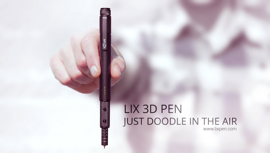 3D - печатающая ручка от Lix, позволяющая рисовать в воздухе