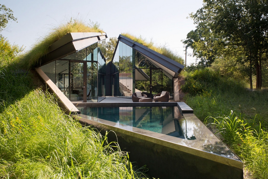Дом Edgeland Residence на берегу реки Колорадо от компании Bercy Chen Studio