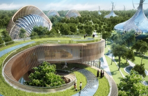 Концепция экологически направленного строительства в The Flavours Orchard, Китай.