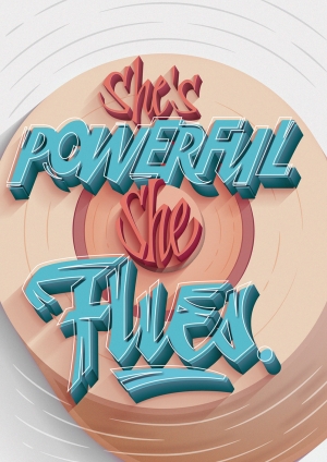 She&rsquo;s Powerful от иллюстратора Джоан Кьюроус
