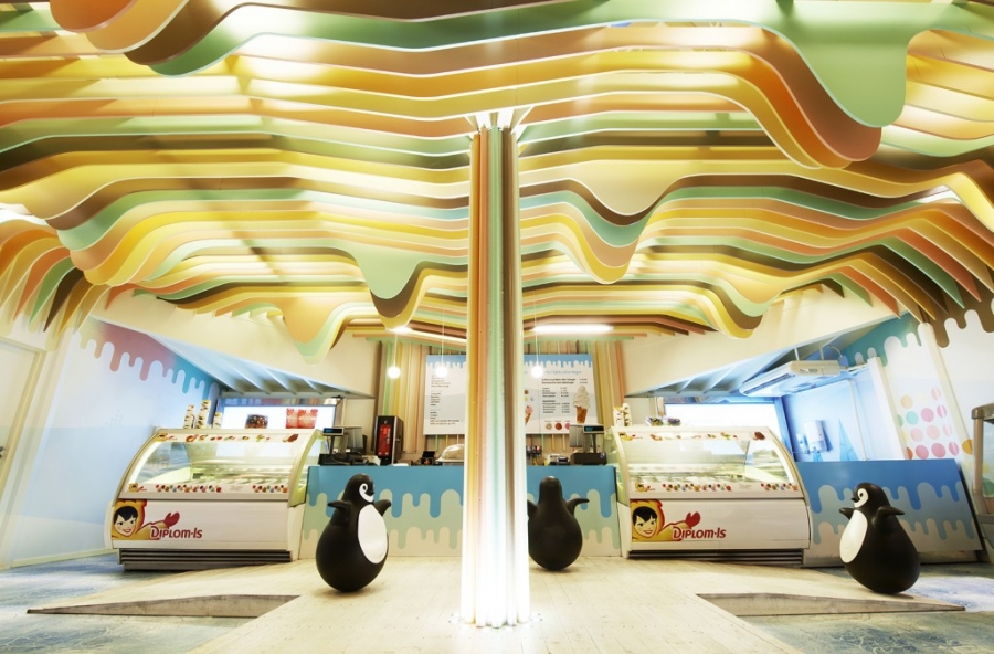Магазин мороженого Ice Cream Castle от дизайн-студии Scenario Interior Architects